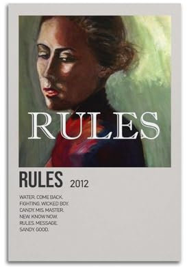 NUSLNG Alex G Album Rules Poster, dekoratives Leinwandposter, Wandkunst, Dekor, Wohnen, moderne Familienschlafzimmer-Dekoration, Poster, 30 x 45 cm, ungerahmter Stil