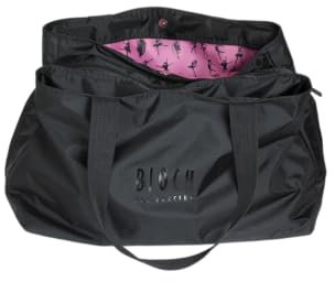 Etoile Borsa Tote Multi Scomparti A310 per Bloch Sport Danza Classica Ballo Fitness Palestra Allenamento Ballerina Borsetta Borse Relax Spettacoli Gara Gare (Nero, H 29 x L 44 x P 21 cm)