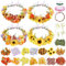 FREEBLOSS 90+ Blumenkrone DIY Kit Blumenkronen Bastelset DIY Blumenkrone Girlande Kit Haarschmuck Handarbeit Machen Sie Ihre Eigene Blumenkranzkrone Frühlings Und Herbstblumenkrone