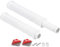 sourcing map 2 Pcs Magnetic Push Latches for Cabinet Door, 2.87x0.4 Inch Push to Open Door Latch Cabinet Hardware, Hidden Door Release Drawer Pull on Closet Touch, Plastic White 73x10mm