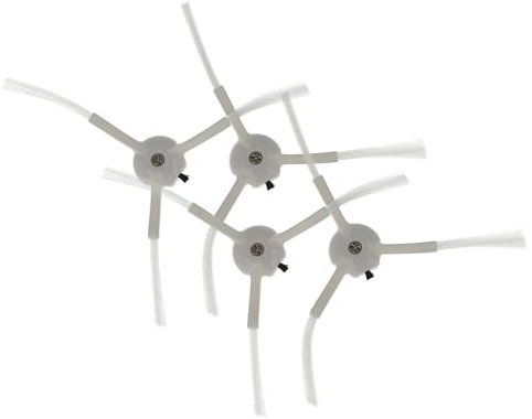 vhbw 4X Seitenbürste kompatibel mit Proscenic M8 Pro Saugroboter - Reinigungsbürsten Set, weiß