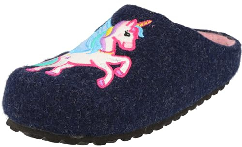 Supersoft Mädchen Komfort Schuhe 542-379 warme Pantoffeln Hausschuhe Einhorn Clogs