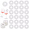 FINGERINSPIRE 200 Stück Namensschilder Aus Papier Für Weingläser Rund 50mm Weiß Weinglasmarker Blanko Weinglasanhänger Cocktail Champagner Etikett Identifikationsmarker Für Partygäste