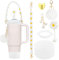 VMUTGA Stanley Cup Accessoires Blanche, Accessoire Stanley Cup, Bande Antidérapante pour Bouteille d'eau, avec Stanley Cup 1100ml & 850ml