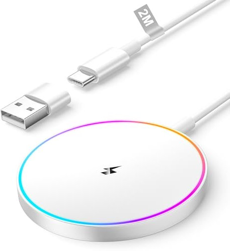 15W Chargeur Induction iPhone, Chargeur Mag-Safe pour Apple iPhone 16/16 Pro/16 Plus/16 Pro Max/15/15 Pro/15 Plus/14/13/12/AirPods Pro, Magnétique Chargeur sans Fil iPhone Charge Rapide