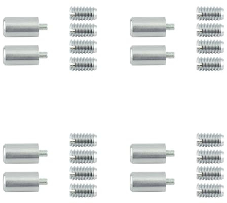 4 Pack Satin Chrome Locking Sash Stop for Enhanced Security - Window Fastener