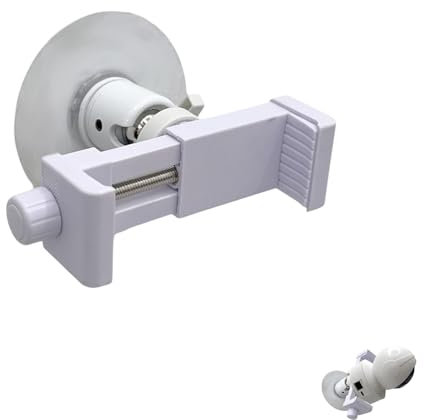 NVRTTRR Wand-Handyhalterung, 360° verstellbar, kompatibel mit iPhone 16/15/14/13 ProMax, Baby-Halterung für Video-Babyphone, keine Markierung Paste Installation, Weiß (QT+YT+JZ)