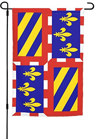 Bandera de Borgoña para exterior, 30 x 45 cm, para jardín, de doble cara, de temporada, para decoración del hogar, de bienvenida para el jardín.