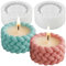 IBOPUXIU 2 Stampi in Silicone per Candele, Riutilizzabili Stampi per Candele, 3D Vasi di Fiori Stampi in Silicone per Cemento, Gesso, Resina Epossidica, Sapone, Cioccolato, Aromaterapia