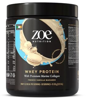 zoe Nutrition, Whey Collagen (250 g, French Vanilla Macaron)