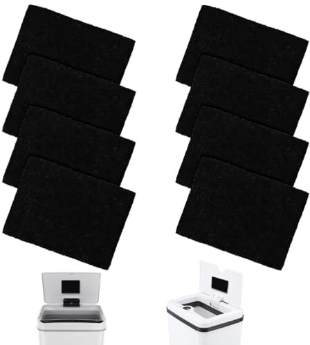 8 Pezzi Filtri Antiodore per Il Bidone Umido Filtro, Filtro Antiodore | Quadrato Carboni Attivi 95 * 70 mm, Filtri a Carbone Attivo per Cucina per Contenitori Compost, Contenitori Rifiuti Organici