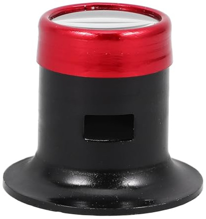 GRIRIW 10 Stück Vergrößerungsglas Uhrenlupe aus Glas und Aluminium für Uhrenreparatur und Miniaturgravur mit Ergonomischem Design