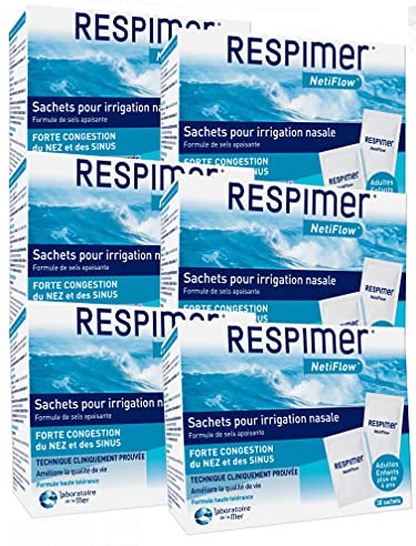 Respimer Netiflow 30 Sachets pour Irrigation Nasale - Lot de 6