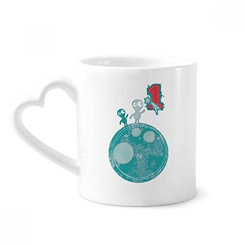 DIYthinker Universo y el Monstruo Extranjero en Tierra Taza de café de la cerámica Taza de cerámica con la manija 12 oz Regalo del corazón