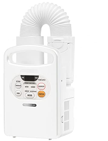 Iris Ohyama, Woozoo Chauffe-couverture, sécheuse et désinfecteur 3-en-1, 560W, Tuyau extensible, Fonctions prédéfinies, Mode éliminateur d'acariens, Pour literie, chaussures - FK-C2 - Blanc