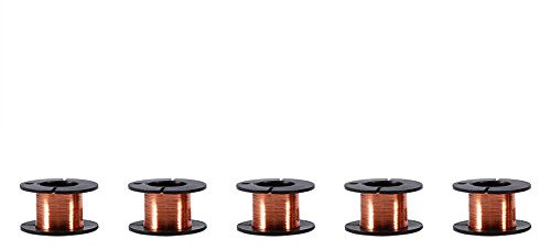 Alambre esmaltado - alambre de pintura Alambre de cobre con alambre de alta conductividad eléctrica para la reparación de la placa base, 0.1 mm, longitud 15 m, 5 pcs