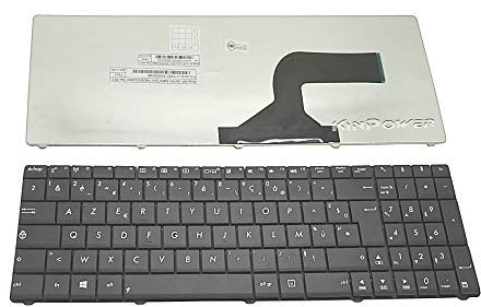 KinPower Clavier AZERTY Français Compatible avec ASUS X Series X53E X53SC X53SD X53SJ X53SK X53SM X53SV Model Version 1