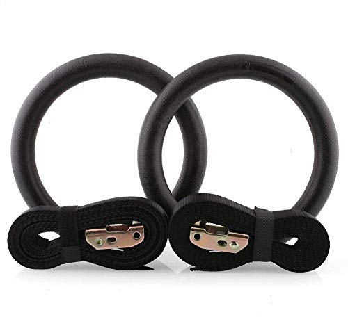 FSG28062 Par Gymnastikringar, Crossfit, Fitness, Funktionell träning med justerbara remmar och Spännen |ABS Ring plast för upphängningsövningar