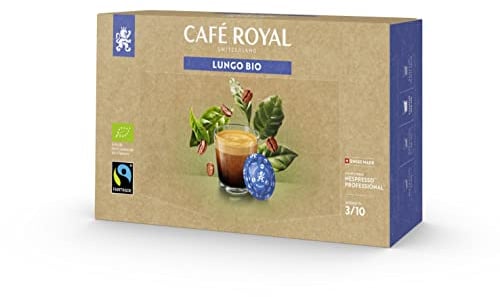 Café Royal Professional Pads, Bio Lungo, 50 Nespresso (R) Professional compatible Pads for office and hospitality, Bio and Fairtrade certified, 100 percent Arabica, intensity 5