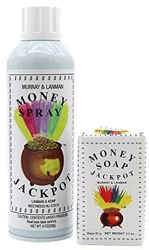 Murray & Lanman Raumduft Money Jackpot Spray + SEIFE - Money Jackpot - Lufterfrischer & Parfum Raumspray - Original Made in USA Air Freshener 8 Oz (Money Jackpot Spray + Seife, 1)