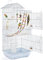 Yaheetech Cage Oiseaux Intérieur 46 x 35,5 x 99 cm avec Poignée avec 3 Jouets 4 Mangeoires 3 Perchoirs 1 Swing