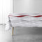 Douceur d'Intérieur Nappe Rectangle (150 x 240 cm) Ondulys Blanc/Rouge, Polyester Imprimé