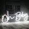 Oh Baby LED Schild Neon Schriftzug Weiß Neon Schild Leuchtreklame Acryl Brief Led Sign LED Schriftzug USB Neonlicht Leuchtschild für Bar Hochzeit Dekor Liebhaber Geschenk
