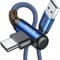 Ainope Lot de 2 câbles USB C de charge rapide - 3,1 A - Angle droit - en nylon tressé durable - Compatible avec Galaxy S10, S9, S8 Plus, S21, Note 10, 9, 8, LG - 2 m (bleu)