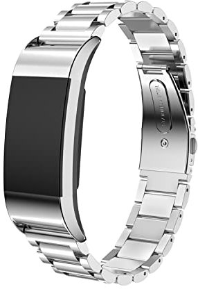 Gheper Metallarmband kompatibel mit Fitbit Charge 2 Quick Easy Fit Edelstahl Armband Ersatz für Charge 2 Smartwatch Zubehör