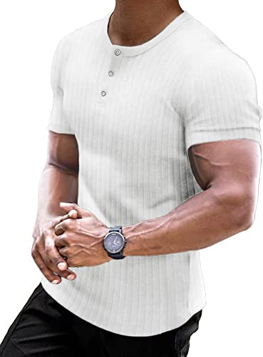 Muscle Cmdr Maglia Uomo Manica Lunga/Corte,Maglia Termica Uomo Manica Lunga,Cotone Camicie Muscolari Slim Fit