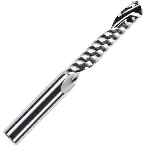 Rennie Tools 6mm x 32mm Flute x 1/4 Shank Solid Carbide Single Flute Spiral Router Cutter Bit End Mill for ACM, Aluminium, PVC, Acrylic and Hard Woods. 6mm Router Bit