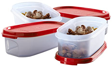 Tupperware Ovale trockene Vorratsdosen, 500 ml, 4 Stück