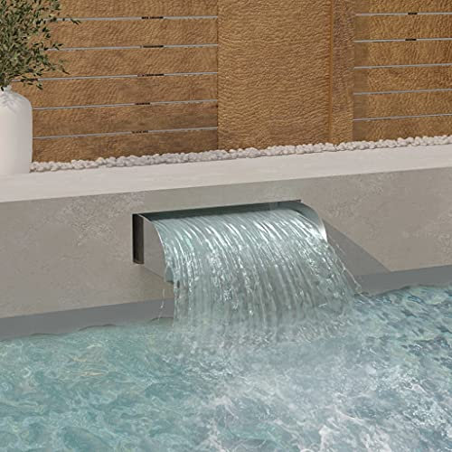 INLIFE Wasserfall 60x34x14 cm Edelstahl 304