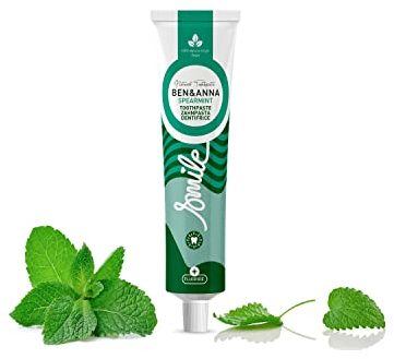 Ben & Anna natürliche Zahnpasta mit nachhaltiger Verpackung (75 ml (1er Pack), Grüne Minze)
