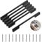 Lxoraziy 6 Pack Kitchen Door Handles, 320mm Hole Centre Flat Black Cabinet Handles, Aluminum Alloy Furniture Drawer Pulls (Screws Included)