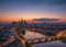 Displate - Poster aus Metall - Magnet-Montage - World Class Photos - Cityscapes - Frankfurt Sunset - Größe M - 32x45cm Matt