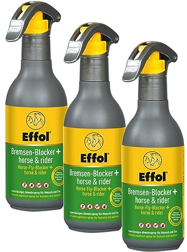 RL24 - Bremsen-Blocker+ Horse & Rider | geruchsneutraler Insektenschutz | gegen Bremsen, Mücken & Fliegen | Fliegenspray Pferd & Reiter | Bremsenspray für Pferde | 3 x 250 ml Spray (3er Set)