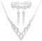 TOEECY Brautschmuck Set Kristall Braut Halskette Silber Vintage Strass Armband und Ohrringe Set Schmuck Set Hochzeit Party (#1)