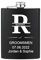 MeMeDIY Flasque en Personnalisé Gravé Flasque en Acier Inoxydable pour lui Cadeaux de Mariage pour Les Garçons d'Honneur Nom Gravé Texte Symbole/Image Optionnel Boîte cadeau 6 à 8 OZ Noir A -1 Set