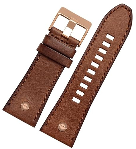 vkeid Armband 28mm Echtes Lederarmband Diesel Uhrenarmband Armbanduhren Band für DZ7193 DZ7214 DZ7311 DZ7312 DZ7313 Uhrenarmband