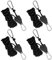 Skibetfo 4pcs Reflective Tent Guy Ropes with Pulley Heavy Duty 1/8 Rope Ratchet Hangers 4mm Cord Tent Guide Rope with Aluminum Adjuster Plant Grow Light Rope Hanger for Camping Hiking Awning