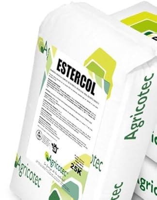 Estiercol en pellet saco 25kg - Agricotec. Enmienda orgánica, 100% compost de estiercol. Aporta nutrientes. Granulado pellet.