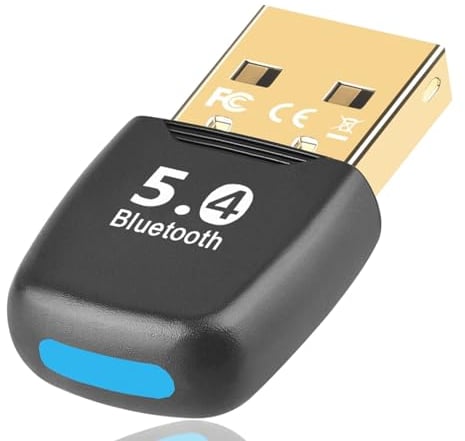 Bluetooth Adapter 5.4 für PC, USB Bluetooth Dongle, EDR Bluetooth Wireless Senderempfänger für Laptop, PC, Headset Tastatur Maus Bluetooth Stereo Kompatibel Windows 11/10/8.1/7 (BT5.4)