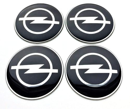 4 Stück Auto Radnabenkappen Aufkleber für O-pel 60MM, Radnabendeckel Aufkleber Auto Nabendeckel Aufkleber Nabenkappen Aufkleber