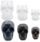 3pezzi Teschio di Halloween Stampo in silicone Resina epossidica Candela Gesso Stampo in cemento Confezione Decorazione