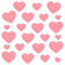 Giantree 24pcs Heart Shape Iron-on Patches, Mini Cute Heart Shaped Sew-on Patches - 4 Sizes, Embroidered Appliques for Clothing, Jackets, Jeans, Hats, Backpacks (Pink)