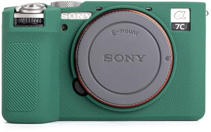 MUZIRI KINOKOO Silicone Case for Sony A7C II - Soft Rubber Protective Camera Case - Green