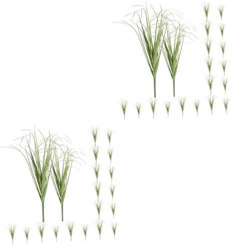 IMIKEYA Grass Zum Kiffen 40 STK Künstliche Pflanzen Zimmerpflanze Gefälschte Pflanze Wohnkultur Kunstpflanzen Drinnen Outdoor- Künstliches Pflanzendekor Simulation Grasverzierung Kunstrasen Plastik