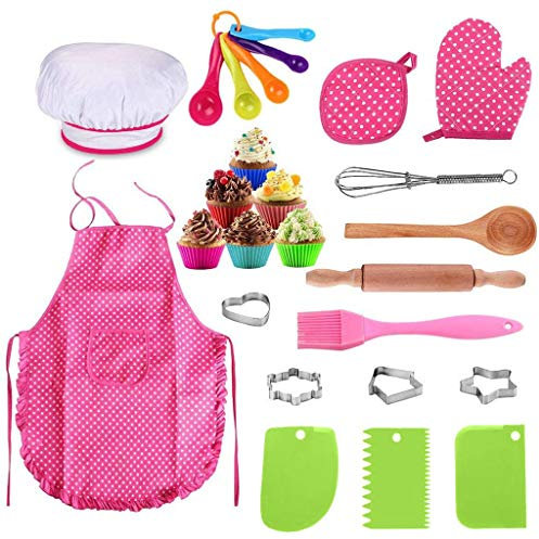 Trays for Oven Non Stick Up Baking Kits Cooking 25Pcs Chef Toys Kids Set and Role Kitchen for Play Dress Kitchen,Dining & Bar (Multicolor, One Size)
