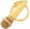 COLLBATH Microphone Keychain Pendant Charms for Music Lovers Cute Mic Keyring for Bags DIY Accessory for Parties Stylish Musicians and Singers